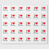 Ik hou van reizen cadeaupapier (Vlak)