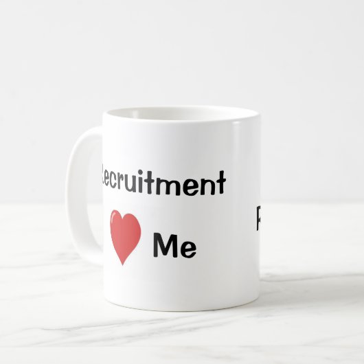 Ik hou van rekrutering... koffiemok (Voorkant links)