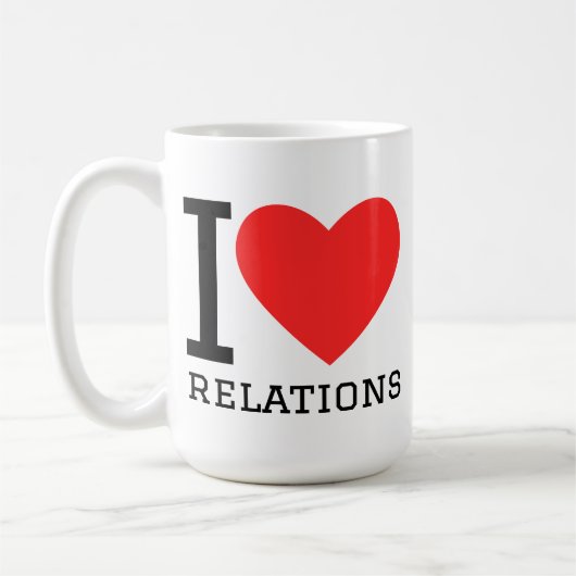 Ik hou van relaties koffiemok (Links)