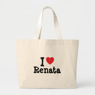 Ik hou van Renata hart T-Shirt Grote Tote Bag