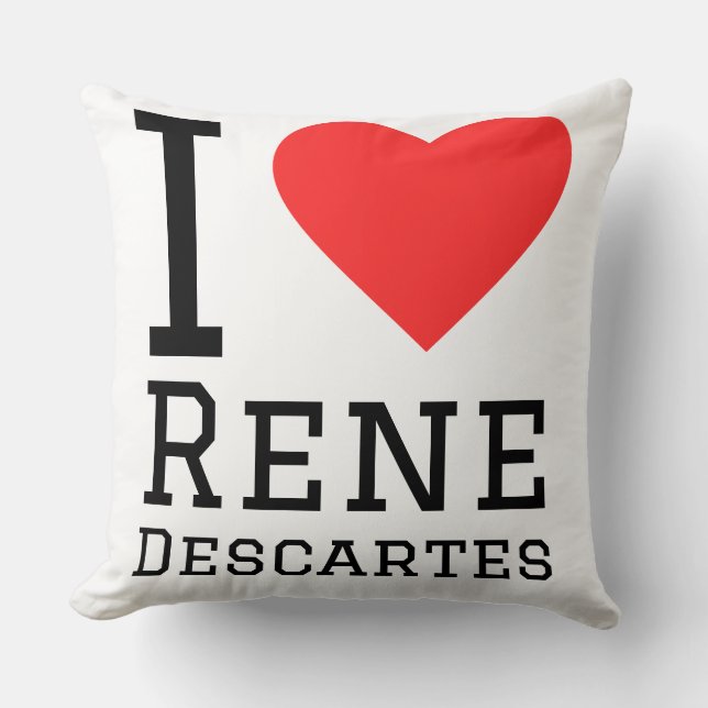Ik hou van Rene Descartes Kussen (Voorkant)