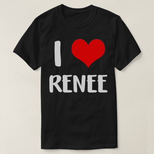Ik hou van RENEE valentijn, sorry dames, hartbel T-shirt (Design voorkant)