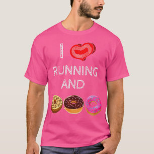 Ik hou van rennen en donuts t-shirt
