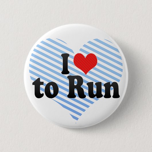 Ik hou van rennen ronde button 5,7 cm (Voorkant)
