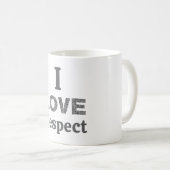 Ik hou van respect koffiemok (Voorkant rechts)