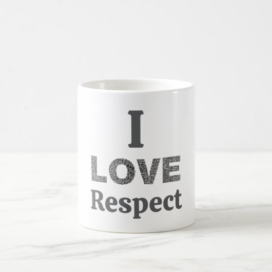 Ik hou van respect koffiemok (Center)