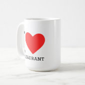 Ik hou van restaurant koffiemok (Voorkant links)