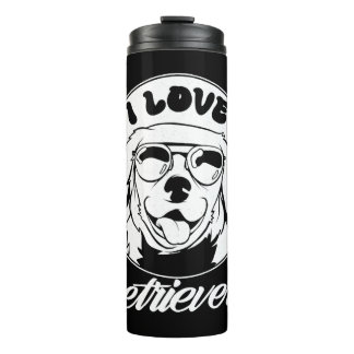 Ik hou van Retrievers Pet Dog Retriever Gezegden Thermosbeker