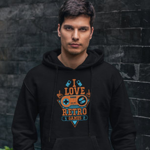 Ik hou van retro games -  gamer hoodie