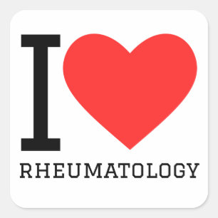 Ik hou van reumatologie vierkante sticker