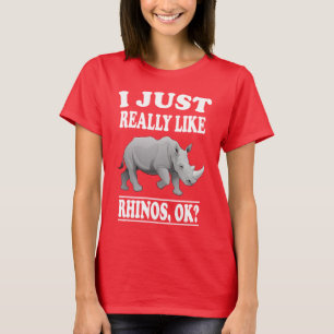 Ik hou van Rhinos oké grappige T-shirt