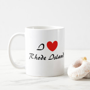 Ik hou van Rhode Island Heart Typography Coffee Mo Koffiemok