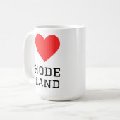 Ik hou van Rhode Island Koffiemok (Voorkant links)
