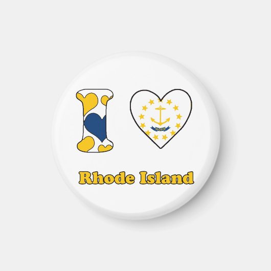 Ik hou van Rhode Island Magneet (Voorkant)