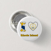 Ik hou van Rhode Island Ronde Button 3,2 Cm (Voorkant /achterkant)