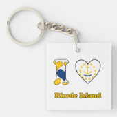 Ik hou van Rhode Island Sleutelhanger (voorkant)