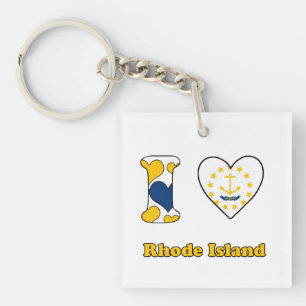 Ik hou van Rhode Island Sleutelhanger