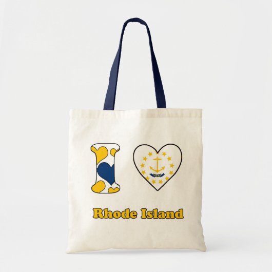 Ik hou van Rhode Island Tote Bag (Voorkant)