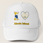 Ik hou van Rhode Island Trucker Pet (Voorkant)