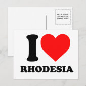 Ik hou van Rhodesia Briefkaart (Voorkant / Achterkant)