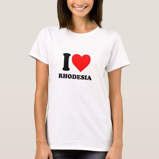 Ik hou van Rhodesia cool T-shirt (Voorkant)