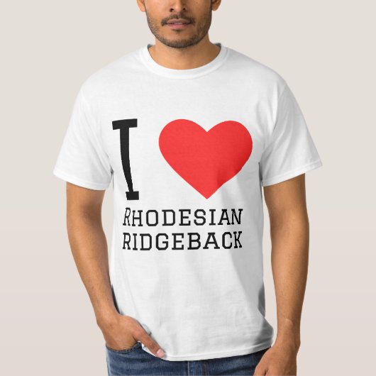 Ik hou van Rhodesian Ridgeback T-shirt (Voorkant)