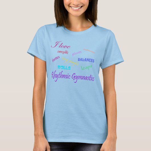 Ik hou van... Rhythmic Gymnastiek T-shirt (Voorkant)