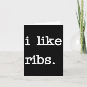 Ik hou van ribben _ Funny BBQ Rib Barbecue Lover Kaart