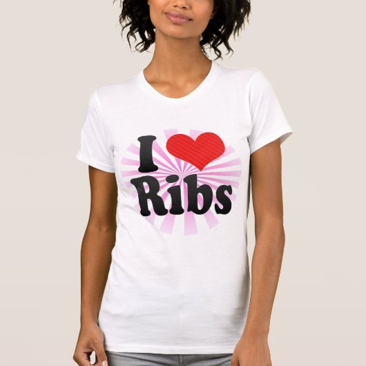 Ik hou van ribben t-shirt (Voorkant)