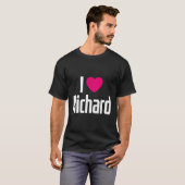 Ik hou van Richard Pink Heart I Heart Richard T-shirt (Voorkant volledig)