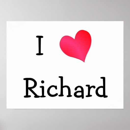 Ik hou van Richard Poster (Voorkant)