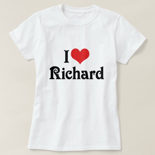 Ik hou van Richard T-shirt (Design voorkant)