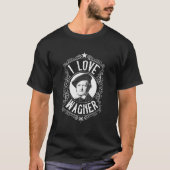 Ik hou van Richard Wagner Duitse componist T-shirt (Voorkant)