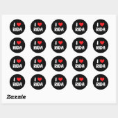 Ik hou van Rida - Hart Ronde Sticker (Vel)