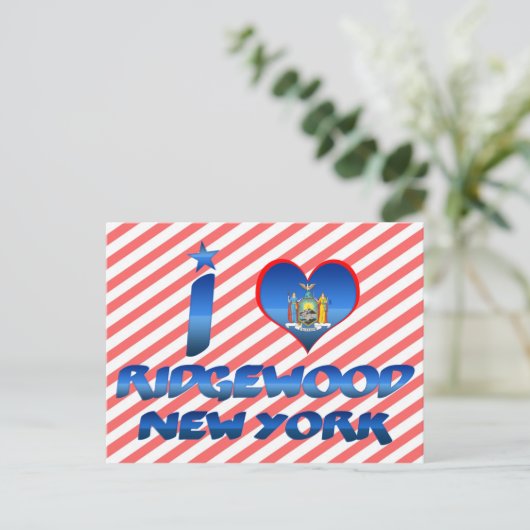 Ik hou van Ridgewood, New York Briefkaart (Staand voorkant)
