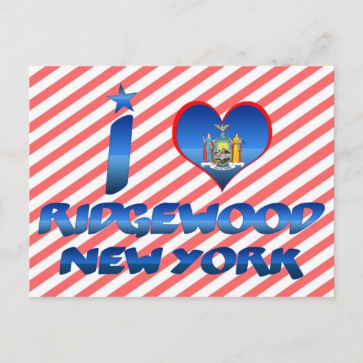 Ik hou van Ridgewood, New York Briefkaart (Voorkant)