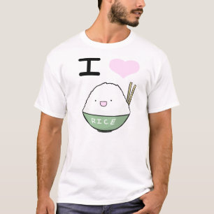 Ik hou van rijst t-shirt