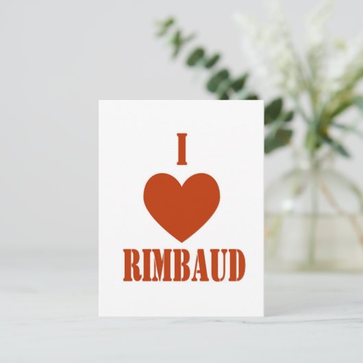 Ik hou van Rimbaud Briefkaart (Staand voorkant)