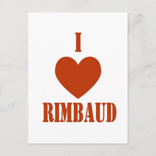 Ik hou van Rimbaud Briefkaart (Voorkant)