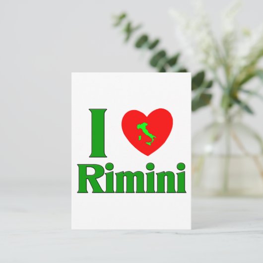 Ik hou van Rimini Italië Briefkaart (Staand voorkant)