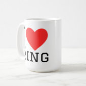 Ik hou van ring koffiemok (Voorkant links)
