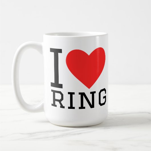 Ik hou van ring koffiemok (Links)
