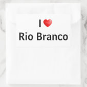 Ik hou van Rio Branco Rechthoekige Sticker (Tas)