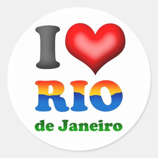 Ik hou van Rio de Janeiro, Brazilië De prachtige s Ronde Sticker (Voorkant)
