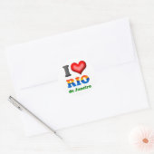 Ik hou van Rio de Janeiro, Brazilië De prachtige s Ronde Sticker (Envelop)