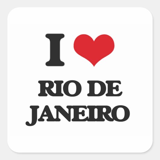 Ik hou van Rio De Janeiro Vierkante Sticker (Voorkant)