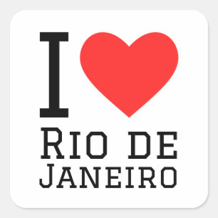 Ik hou van Rio de Janeiro Vierkante Sticker