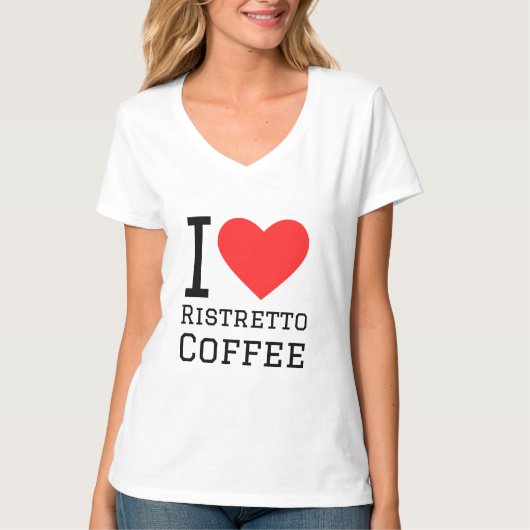 Ik hou van ristretto koffie t-shirt (Voorkant)