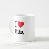 Ik hou van Rita hart T-Shirt Koffiemok (Voorkant links)