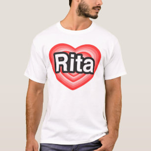 Ik hou van Rita. Ik hou van je Rita. Hart T-shirt